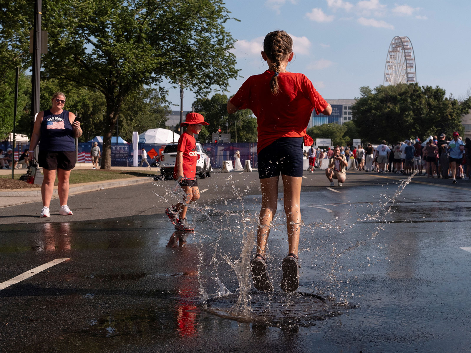 Great American State Fair on the National Mall was closed for the afternoon (Photo/Reuters)