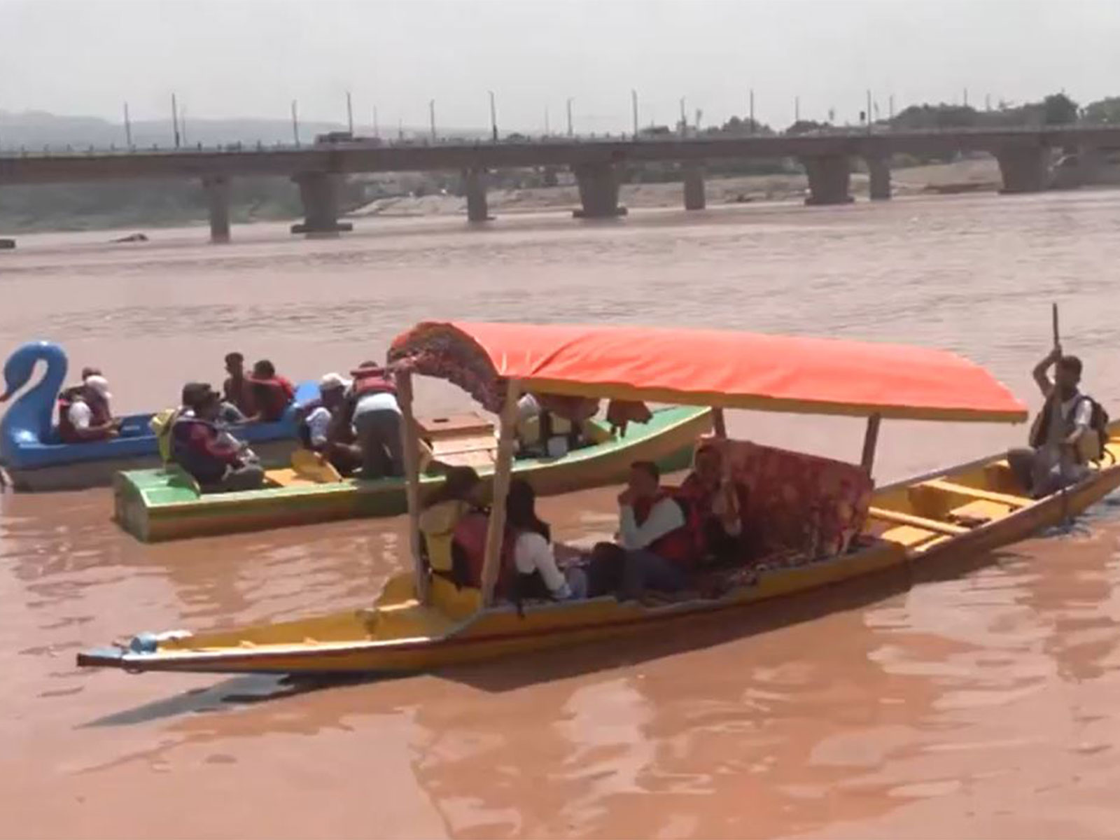 Boating facility at the Jammu Tawi Riverfront (Photo/ANI)