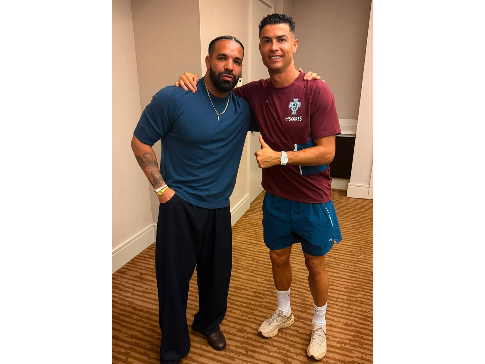 Drake and Cristiano Ronaldo (Photo: @cristiano Instagram)