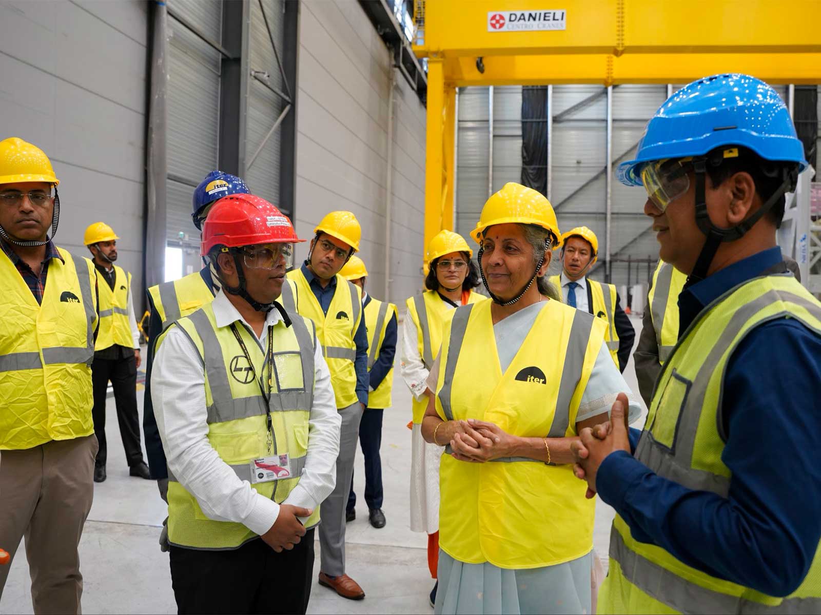 Union Finance Minister Nirmala Sitharaman at the International Thermonuclear Experimental Reactor (ITER) in Cadarche, France (Photo/X@FinMinIndia)