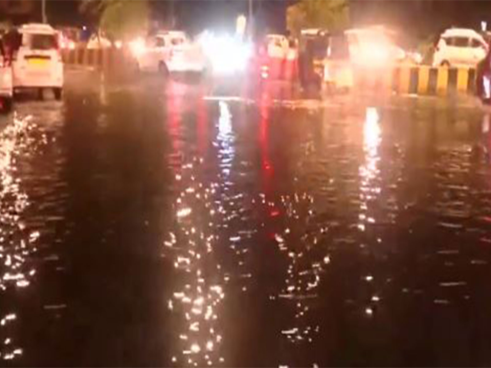 Waterlogging at Lokmanya Tilak Terminus (LTT) railway station (Photo/ANI)