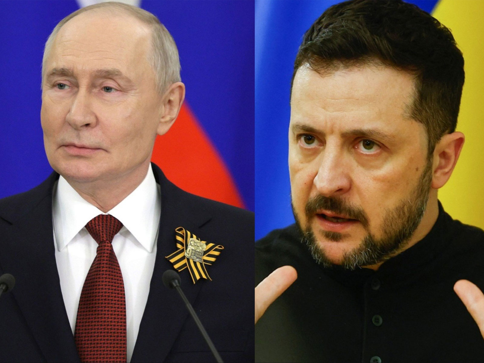 Ukrainian President Volodymyr Zelenskyy (R) and Russian President Vladimir Putin (Photo/Kremlin)
