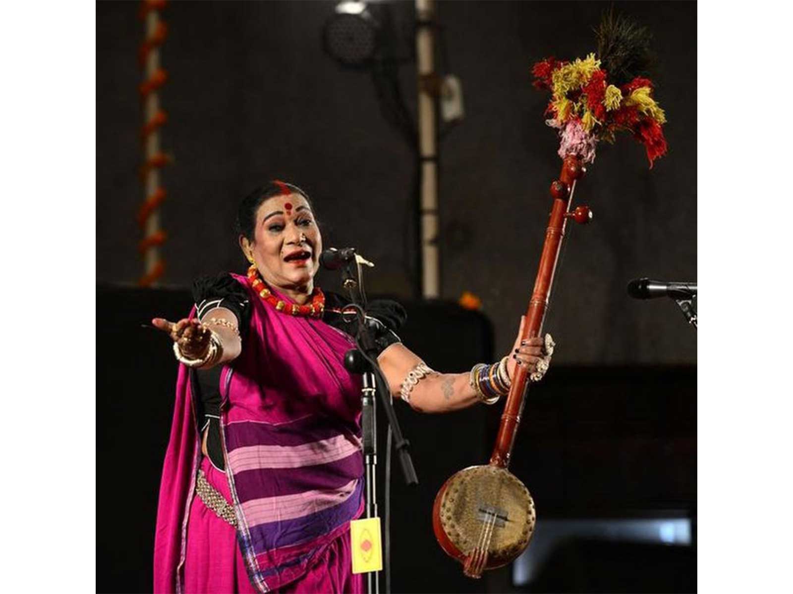 Padma Vibhushan awardee and legendary Pandavani exponent Teejan Bai(Photo/@KedarKashyapBJP)