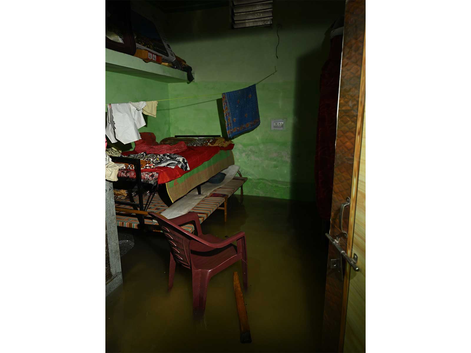 An inside view of a house waterlogged following heavy rainfall (Photo/ANI)