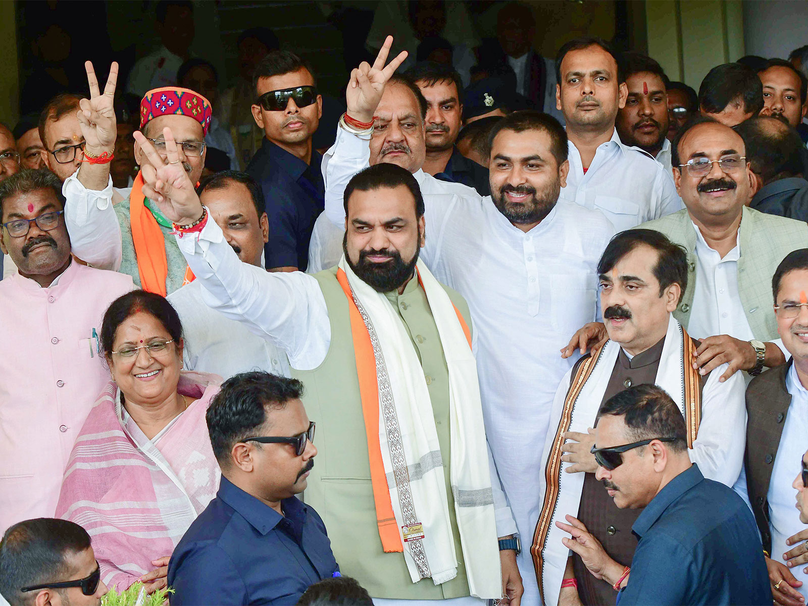 Bihar CM Samrat Choudhary with NDA leaders (Photo/ANI)