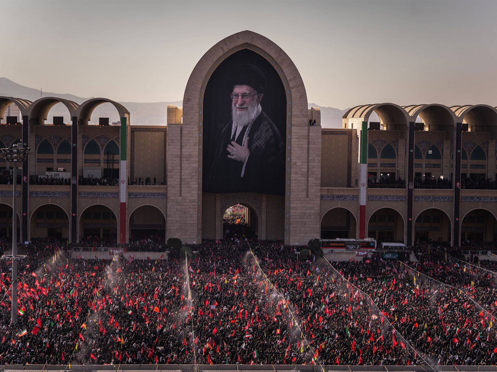 Millions gather to pay their last tribute to  Iran's former Supreme Leader Ali Khamenei (Photo/X@mb_ghalibaf)