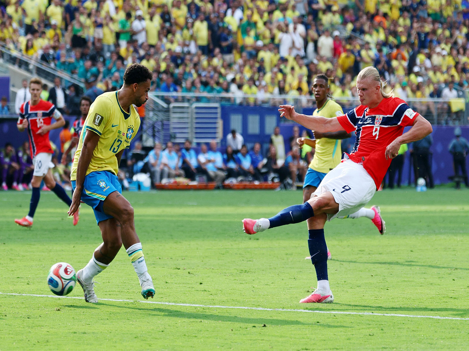 Soccer Football - FIFA World Cup 2026 - Round of 16 - Brazil v Norway - New York New Jersey Stadium,  (Photo: IMAGN IMAGES via Reuters/Vincent Carchietta)
