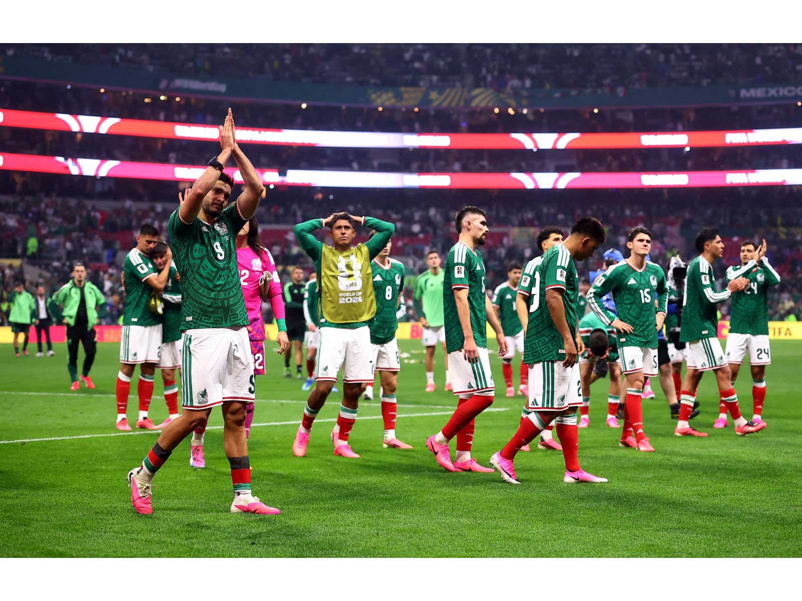 Mexico's Raul Jimenez looks dejected after the England match following their elimination from the World Cup. (Photo: Reuters)
