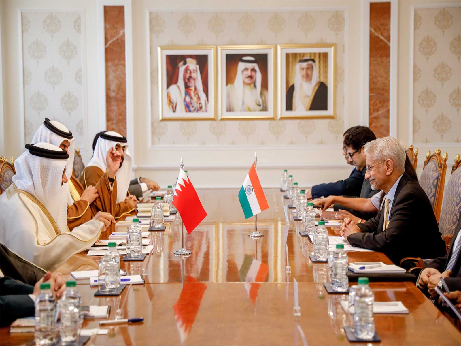 EAM Jaishankar with Bahraini counterpart Abdullatif bin Rashid Al Zayani (Photo/X@DrSJaishankar)