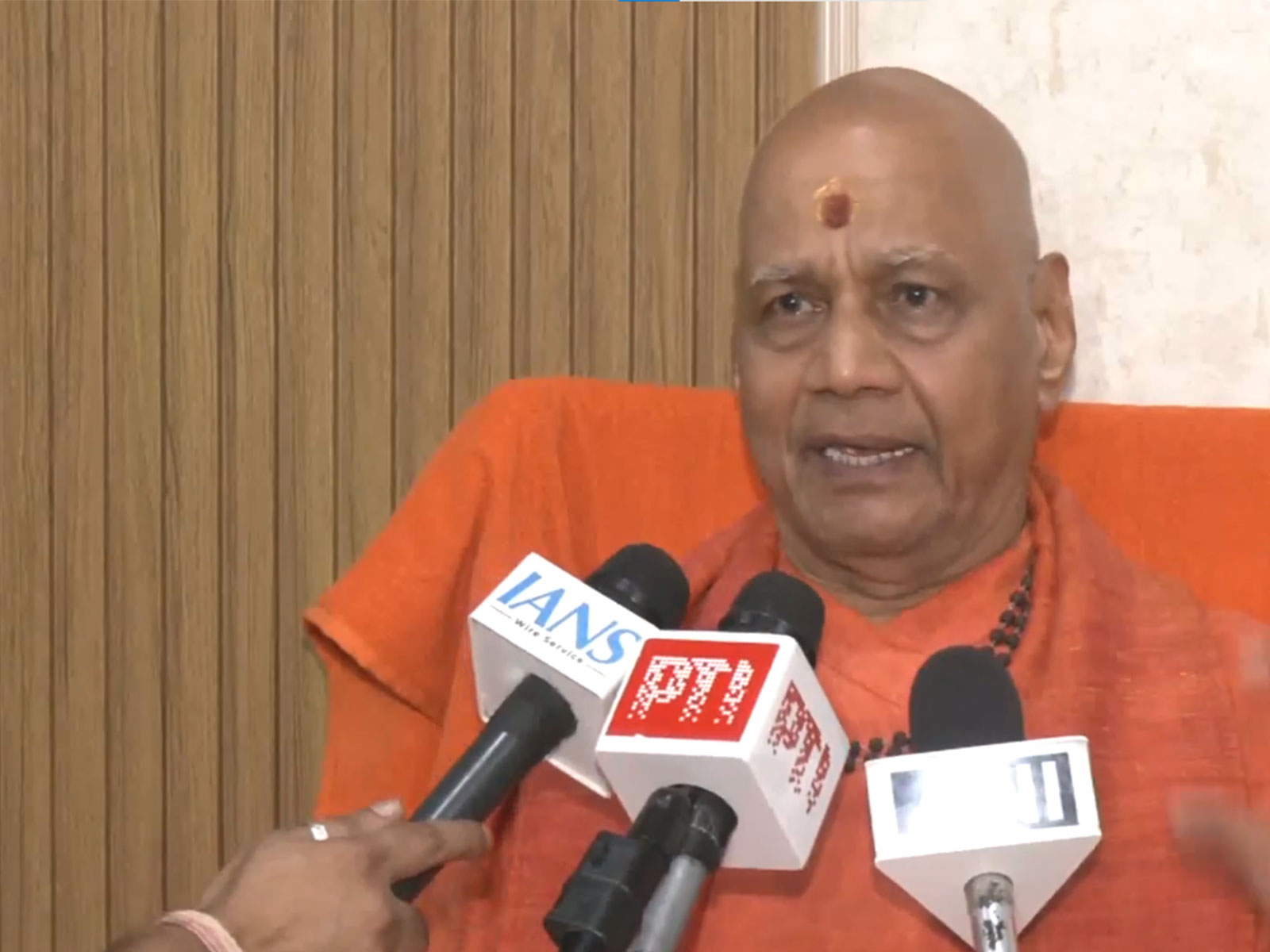 Shri Ram Janmabhoomi Teerth Kshetra Trust Treasurer Swami Govind Dev Giri Ji Maharaj (Photo/ANI)