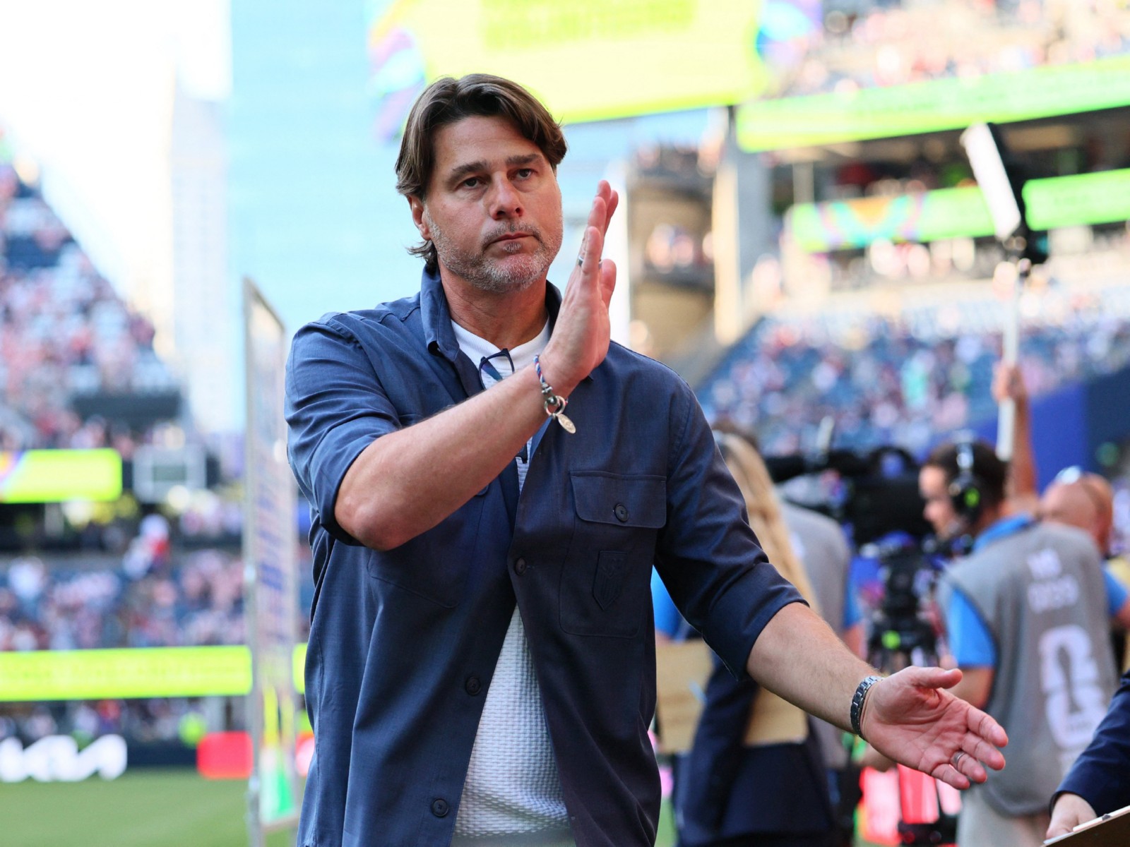 US coach Mauricio Pochettino looks dejected after the match following their elimination from the World Cup (Photo: IMAGN IMAGES via Reuters in Round of 16)