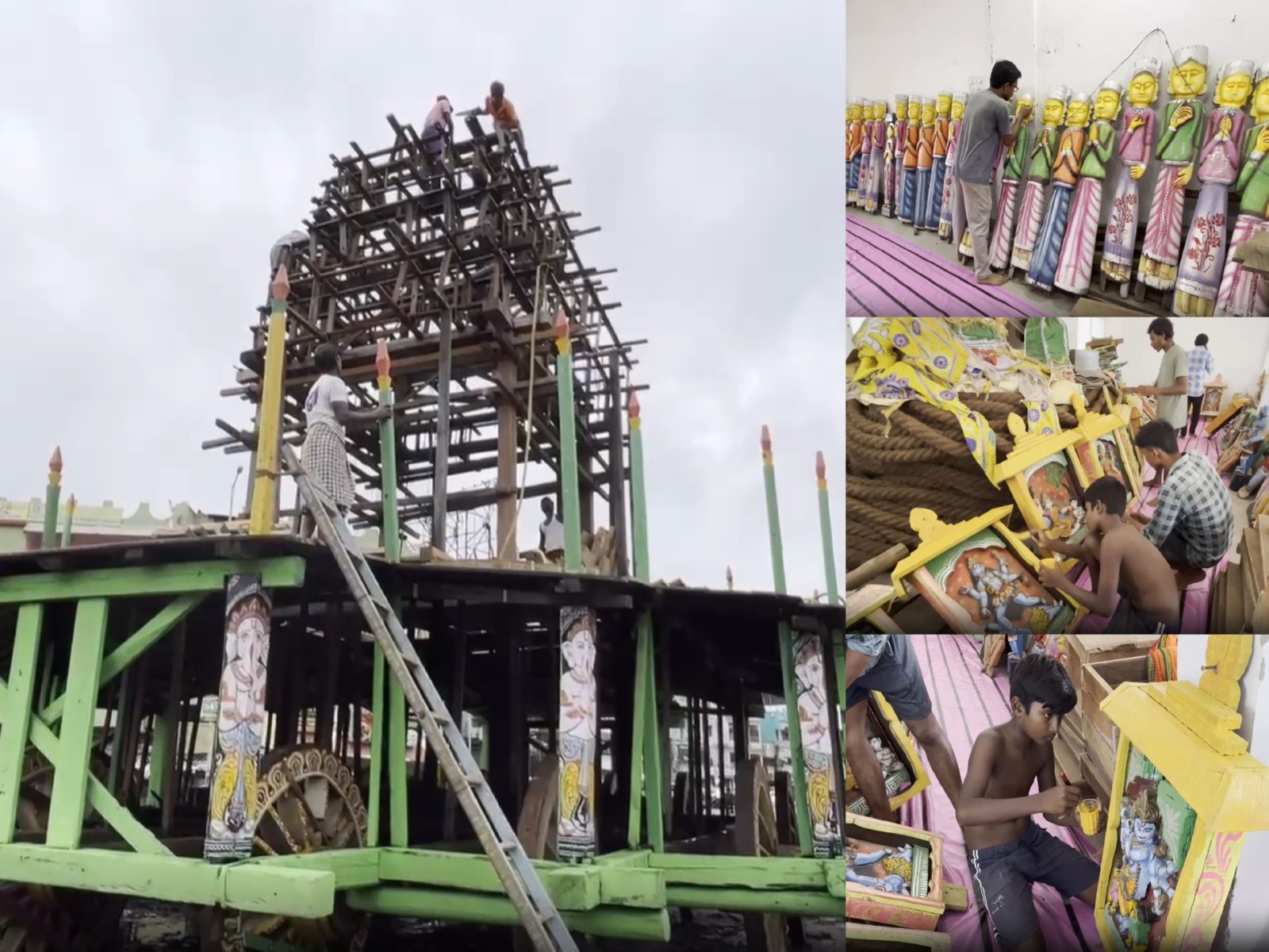 Preparations for Baripada Ratha Yatra in Odisha (Photo/ANI)
