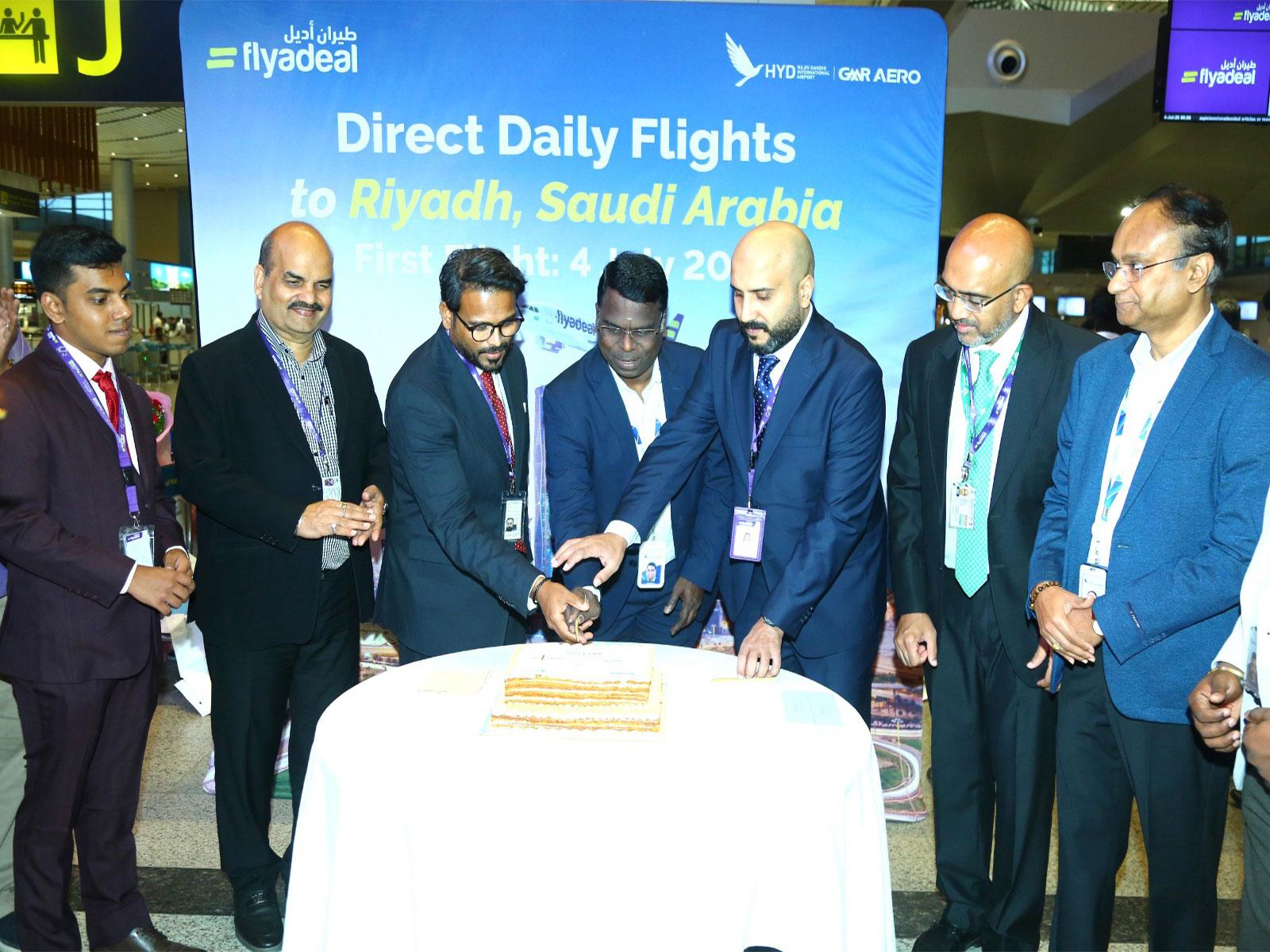  GMR Hyderabad International Airport welcomes flyadeal (Photo/ANI)