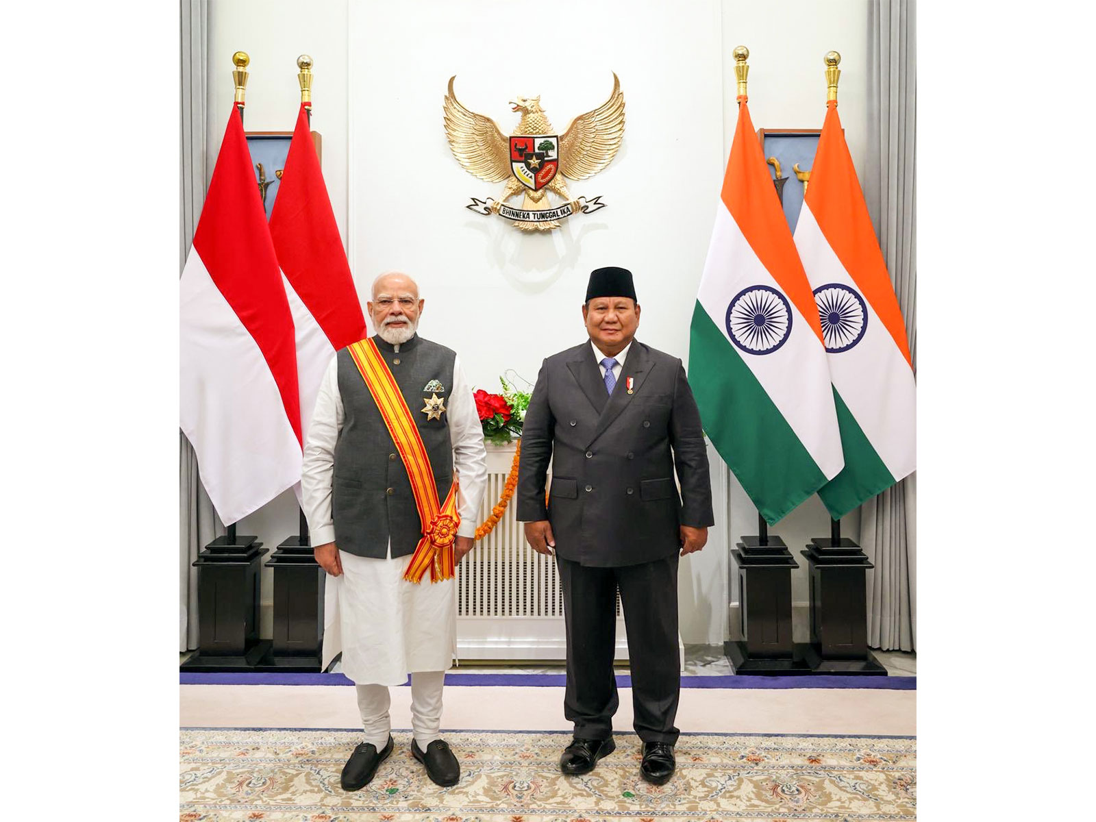Prime Minister Narendra Modi and Indonesian President Prabowo Subianto (Photo/ANI)