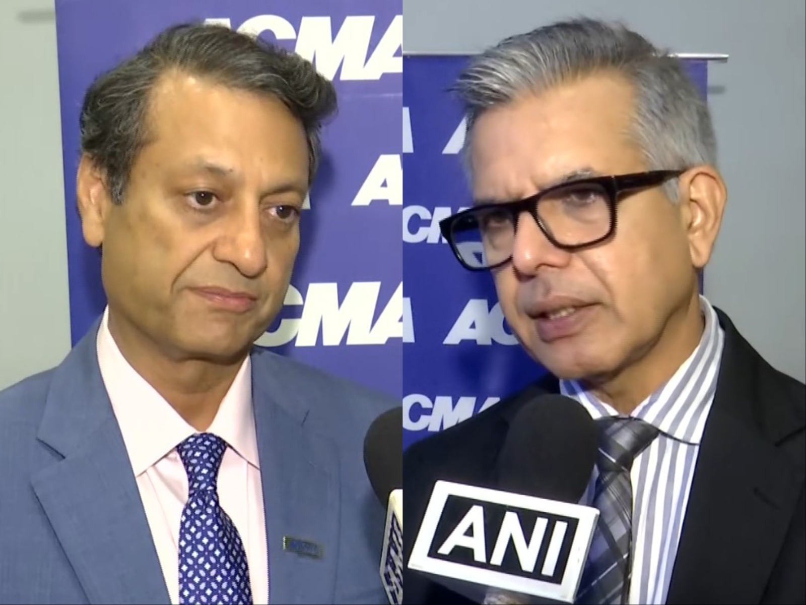 Vikrampati Singhania, President, ACMA (Left),  Vinnie Mehta, DG, ACMA (Right) (Photo-ANI)