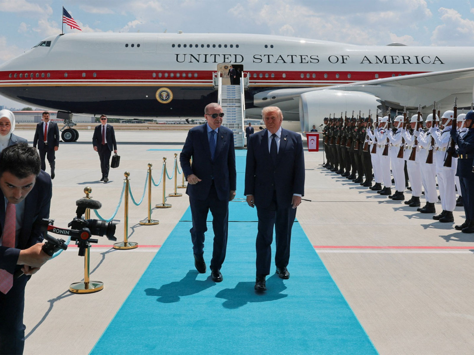 Turkish President Recep Tayyip Erdogan recieves Donald Trump in Ankara (Photo/Reuters)