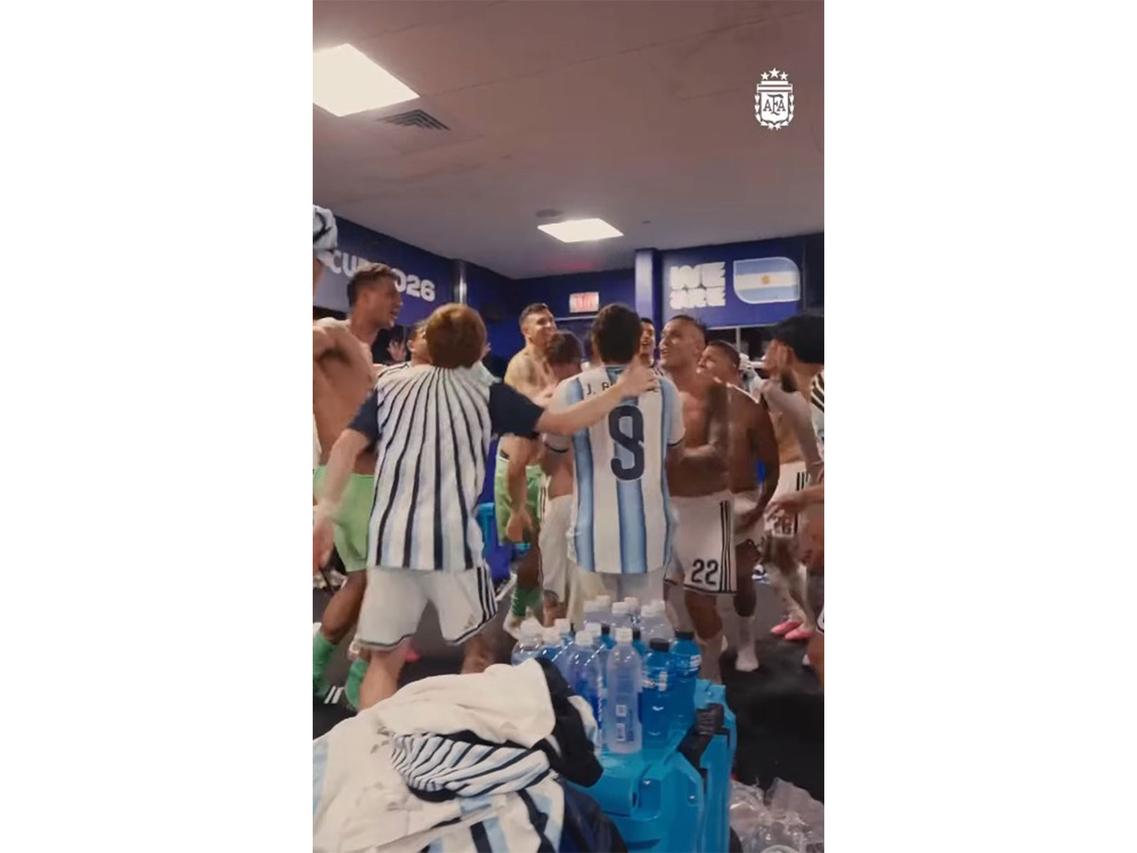 Argentina players celebrating (Photo: @afaseleccion Instagram)