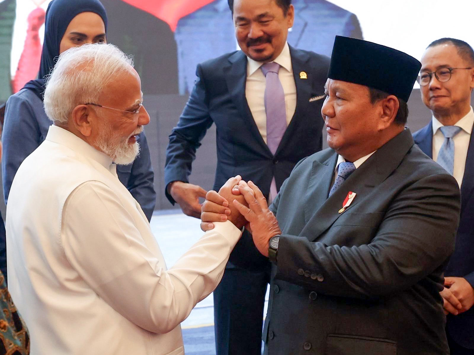 Prime Minister Narendra Modi and Indonesian President Prabowo Subianto (Photo/ANI)
