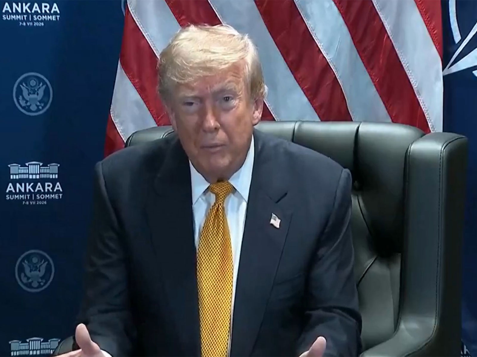  US President Donald Trump speaking alongside NATO Secretary General Mark Rutte (Photo/X/RapidResponse)