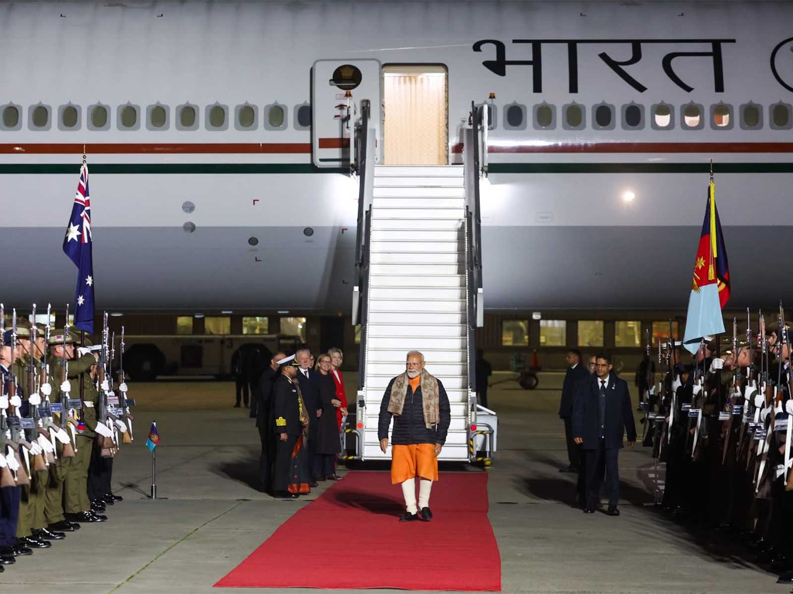 PM Modi arrives in Australia (Photo/X@narendramodi)   