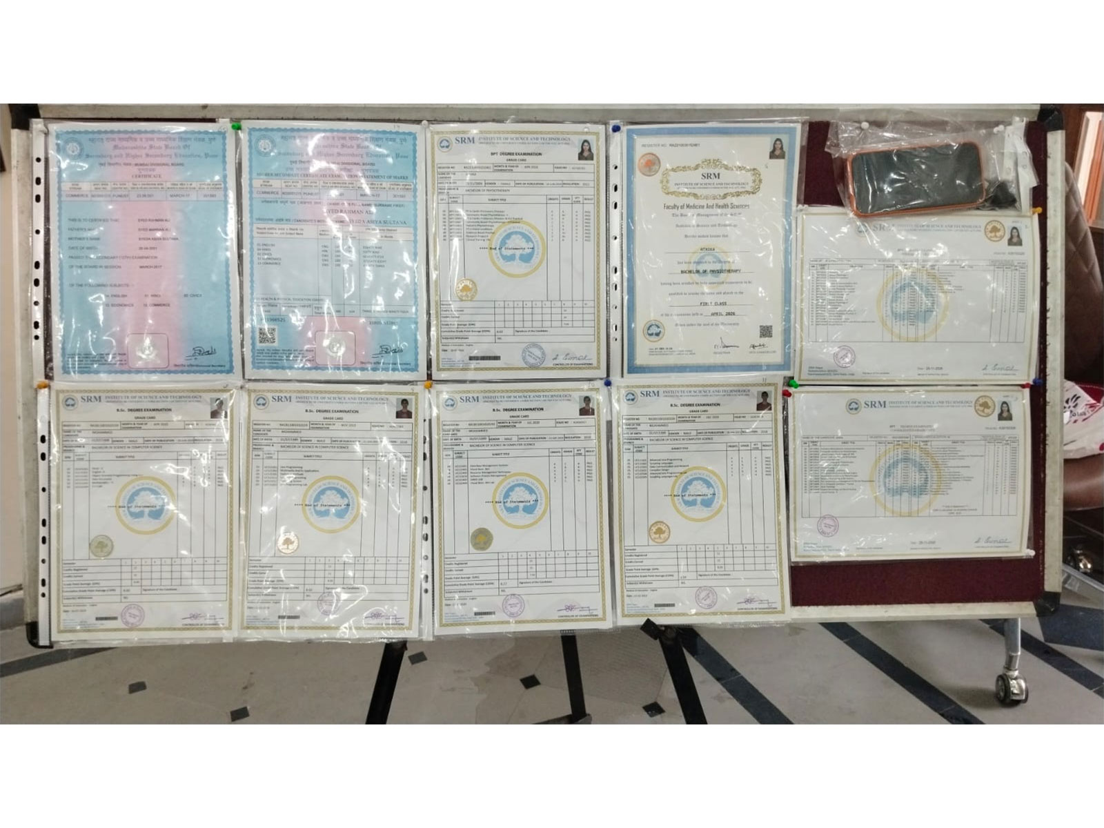 Fake educational certificates seized by police (Photo/ANI)