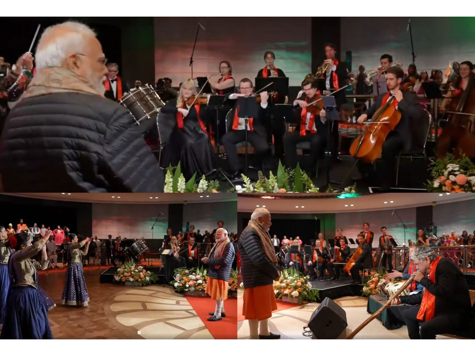 PM Modi enjoying cultural performances during his welcome in Australia (Photo/ANI)