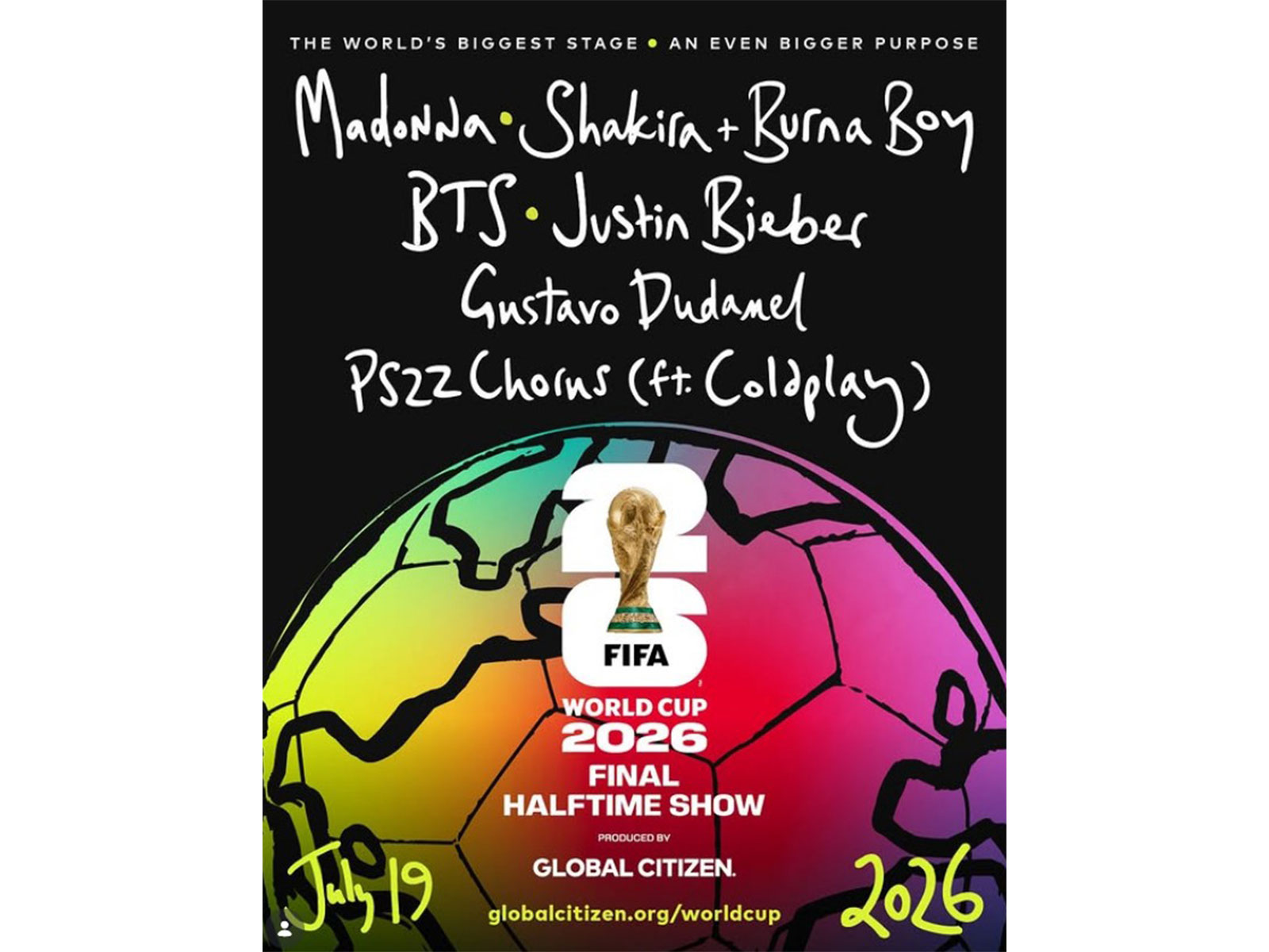 The poster for FIFA WC 'Halftime Show'. (Photo: Gianni Infantino Instagram)