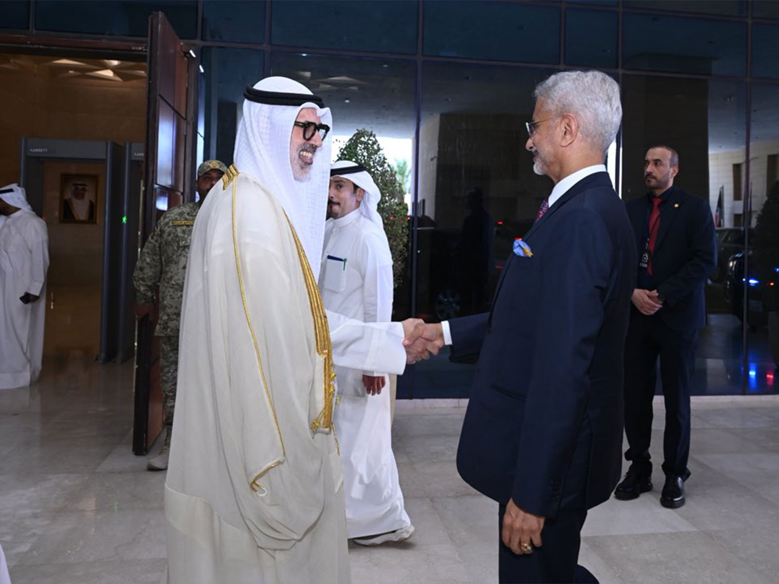External Affairs Minister S Jaishankar with Kuwait's Foreign Minister Sabah Al-Khaled Al-Sabah (Photo/X@DrSJaishankar)