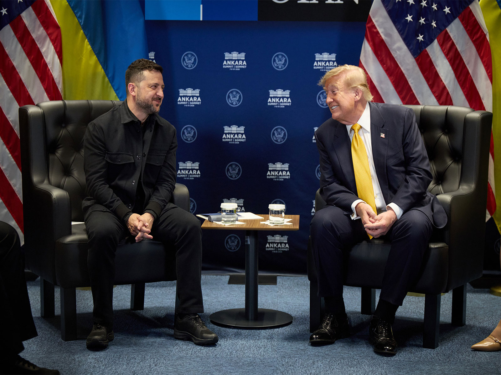 US President Donald Trump holds a bilateral meeting with Ukrainian President Volodymyr Zelenskiy alongside the NATO leaders summit at the Bestepe Presidential Compound, in Ankara, Turkey (Photo/x/@ZelenskyyUa)