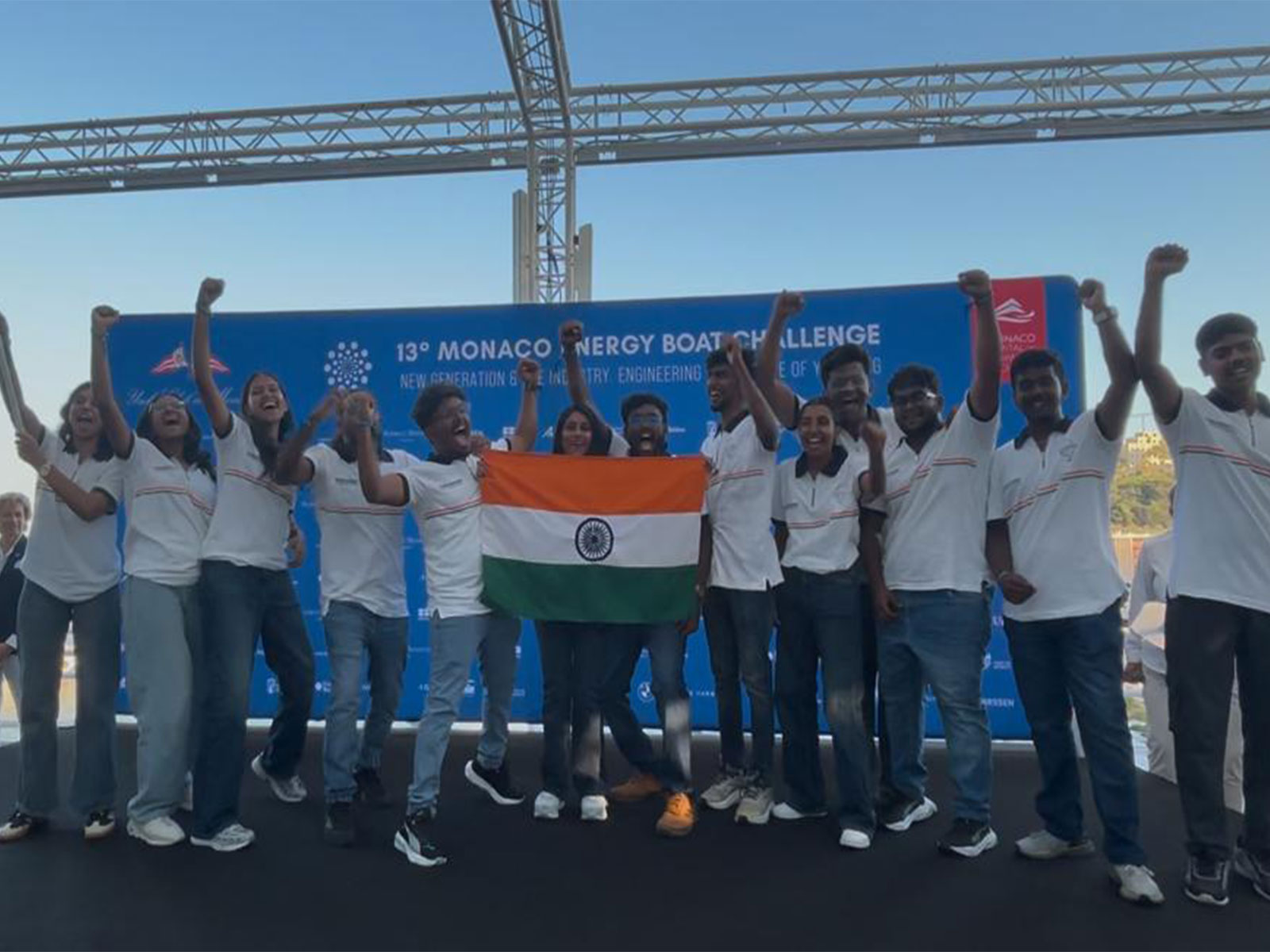 Indian team at Monaco Energy Boat Challenge (Photo/ANI)