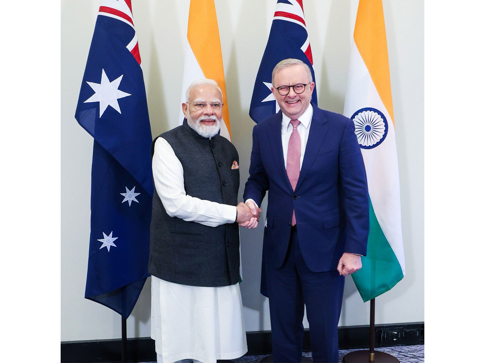 Prime Minister Narendra Midi with Australian PM Anthony Albanese. (Photo/X@narendramodi)