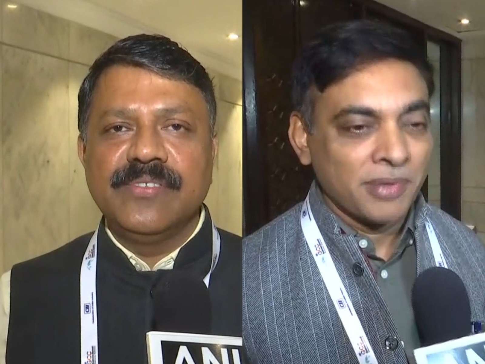 Anandrao Patil (Additional Secretary, Department of Higher Education) & Ajoy Sharma (Additional Secretary and Director General [Employment] Ministry of Labour and Employment)  (Photo/ANI)