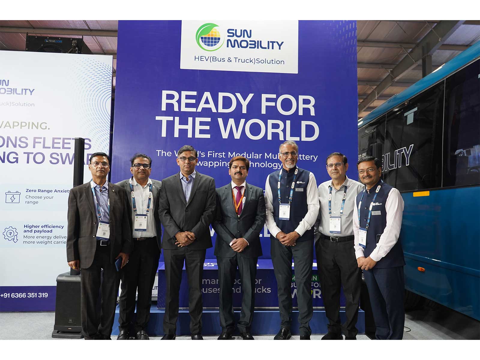 SUN Mobility showcases the World's First Modular Multi-Battery Swapping Technology for Heavy Electric Mobility at Prawaas 5.0, Gandhinagar, Gujarat