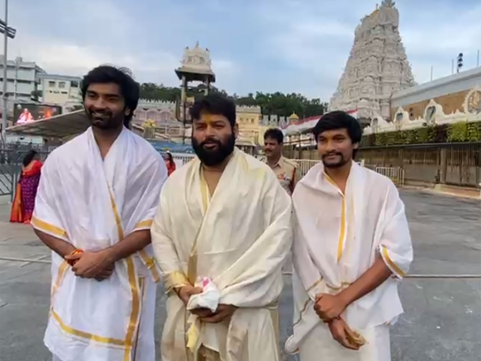 L-R Actor Atharvaa Murali and music composer Thaman S. (Photo/ANI)
