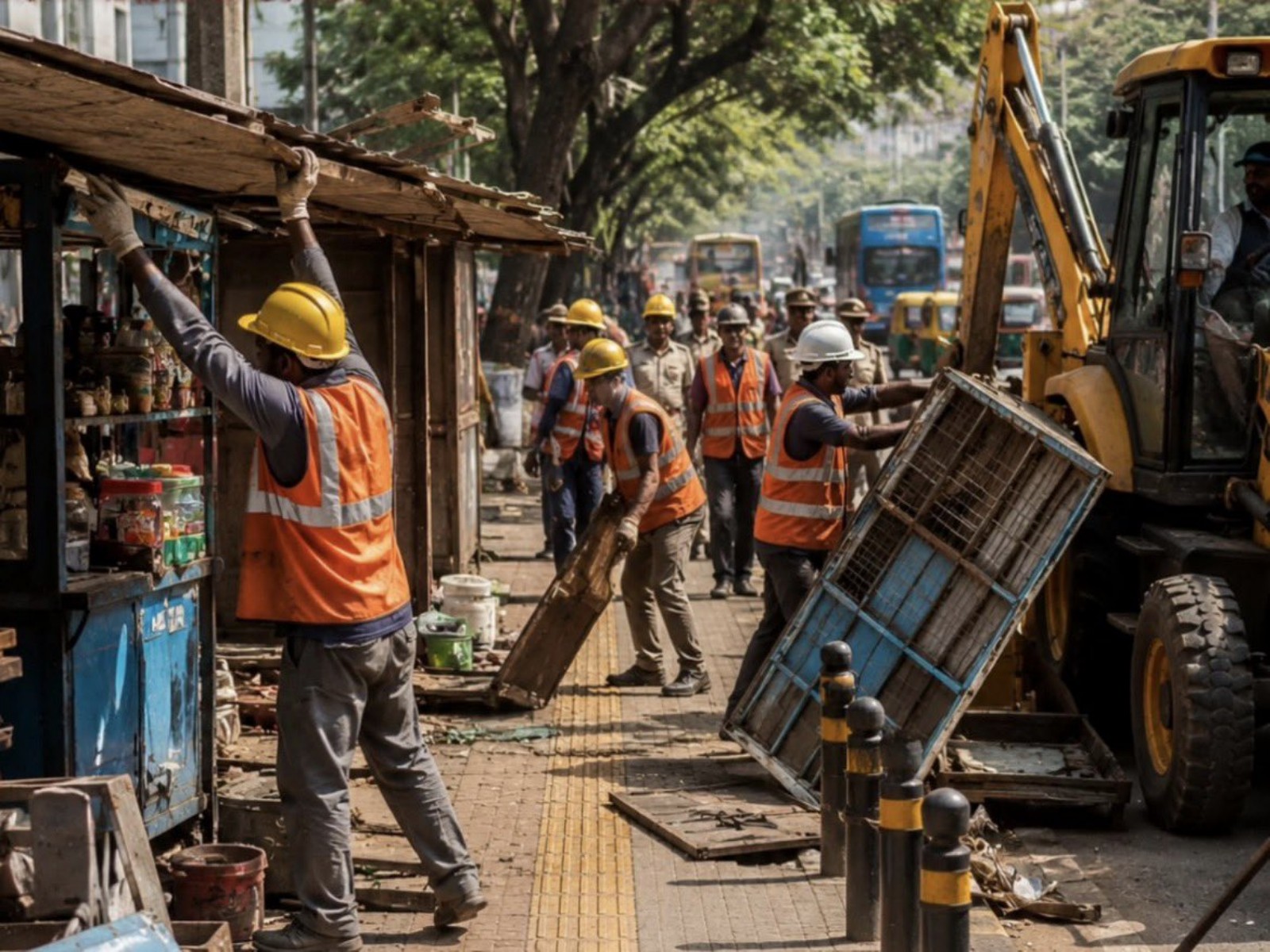 Encroachments being removed in Bengaluru  (Photo/@LaharSingh_MP)