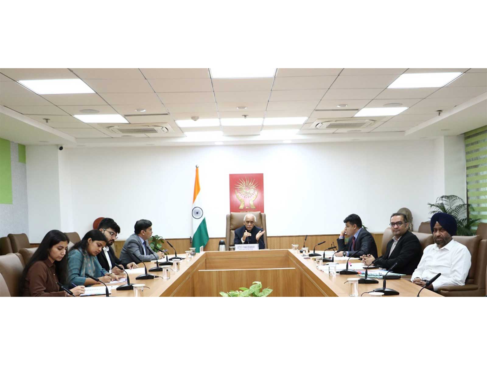 Chairperson Justice V Ramasubramanian heads NHRC's meeting (Photo/NHRC)