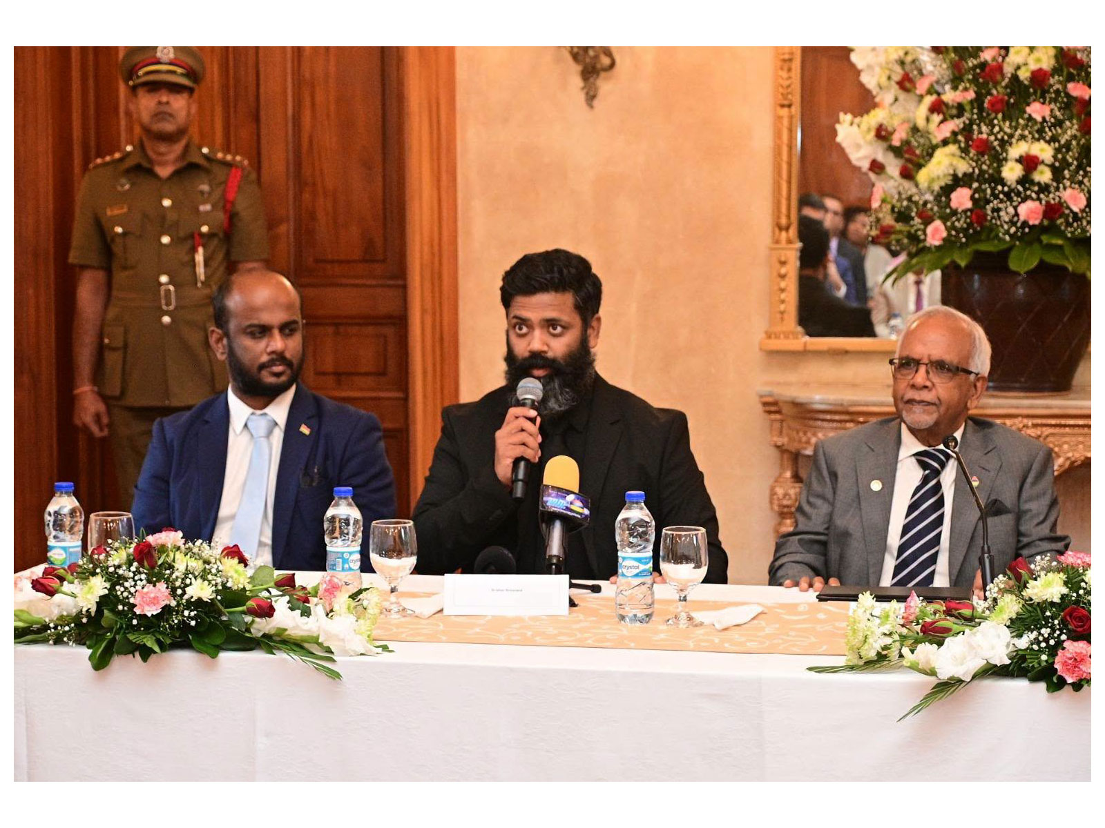 H.E. President Dharambeer Gokhool of Mauritius and Dr. Ishan Shivanand of Compassion Unites launch the national mental health programme at State House, 8 July 2026