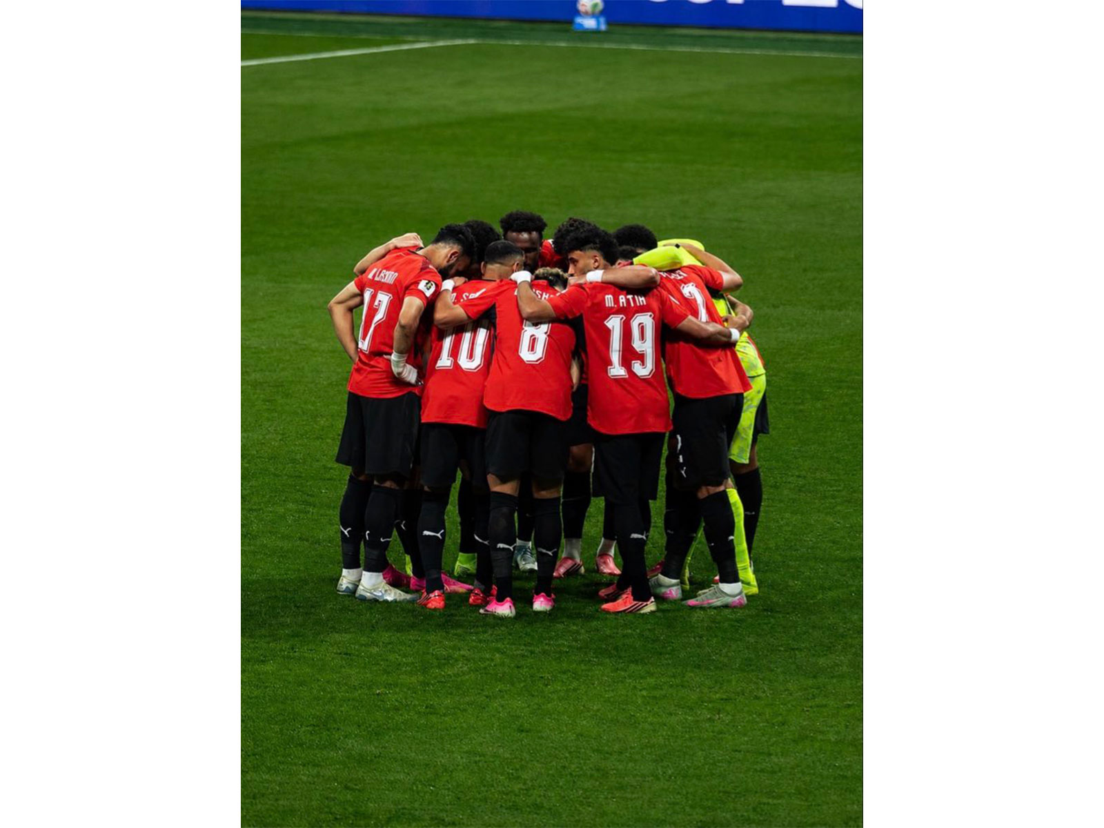 Mohamed Salah with his Egypt teammates. (Photo: X/ @MoSalah)