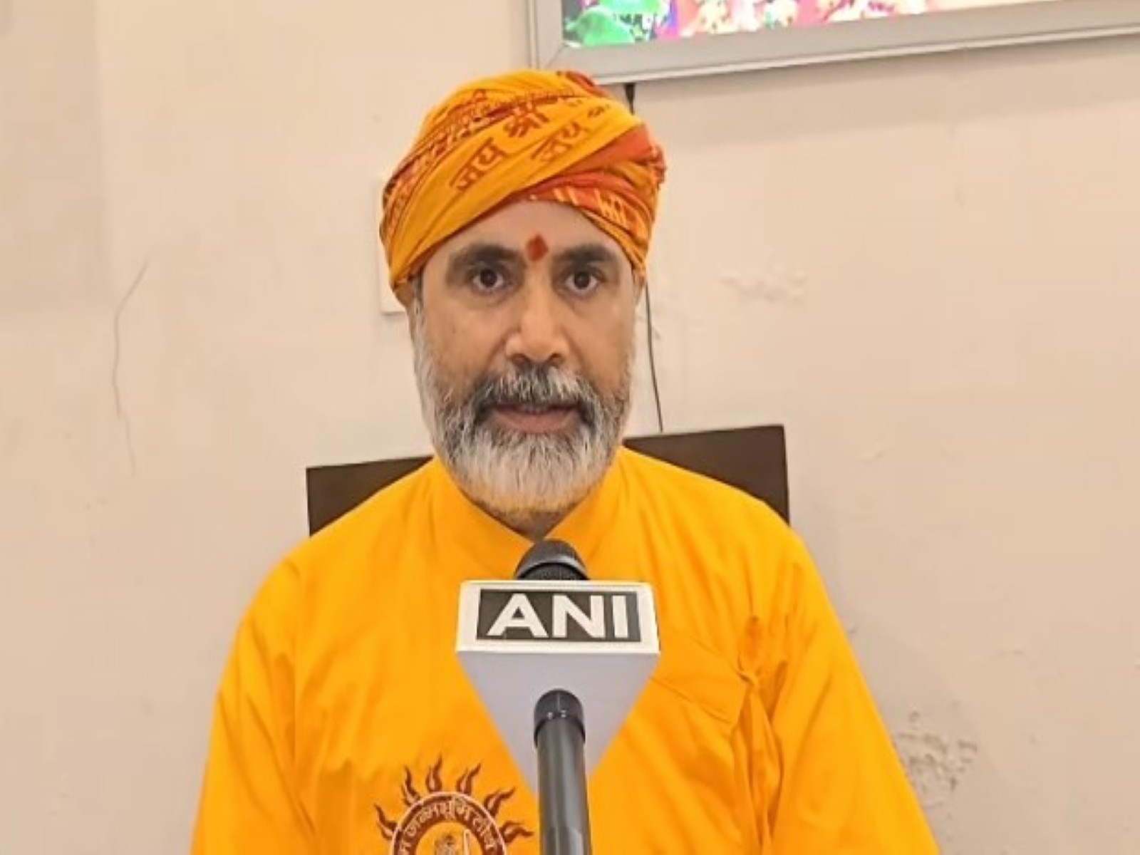 Shri Ram Lalla's priest Santosh Tiwari (Photo/ANI)