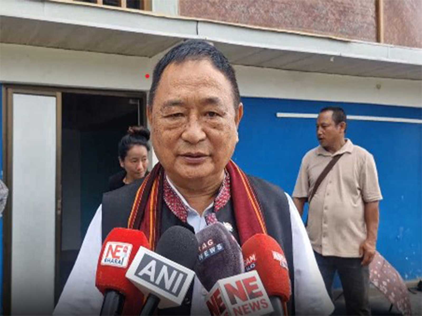 MLA Ninong Ering speaking on devastating flash floods in Arunachal (Photo/ANI) (Photo/ANI)