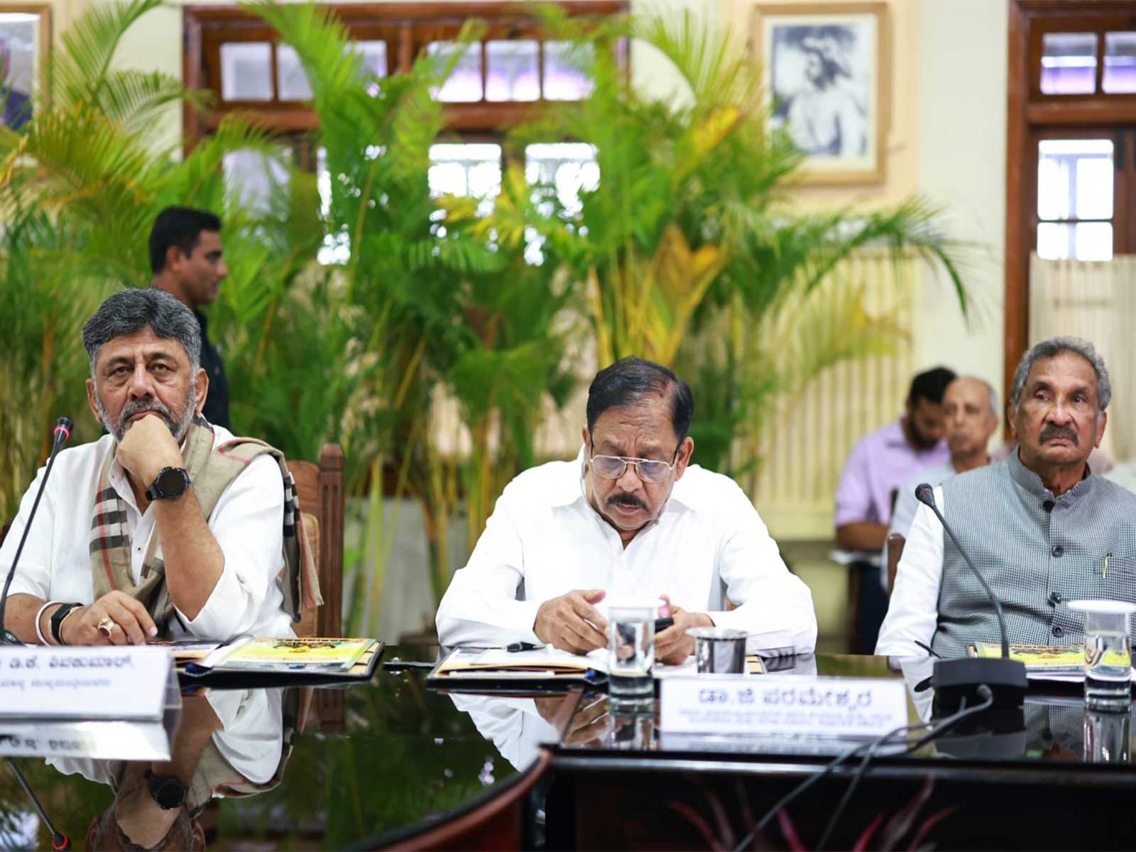 Karnataka Dy CM G Parameshwara chairs meeting under CM DK Shivakumar chairmanship (Photo:X@DrParameshwara)