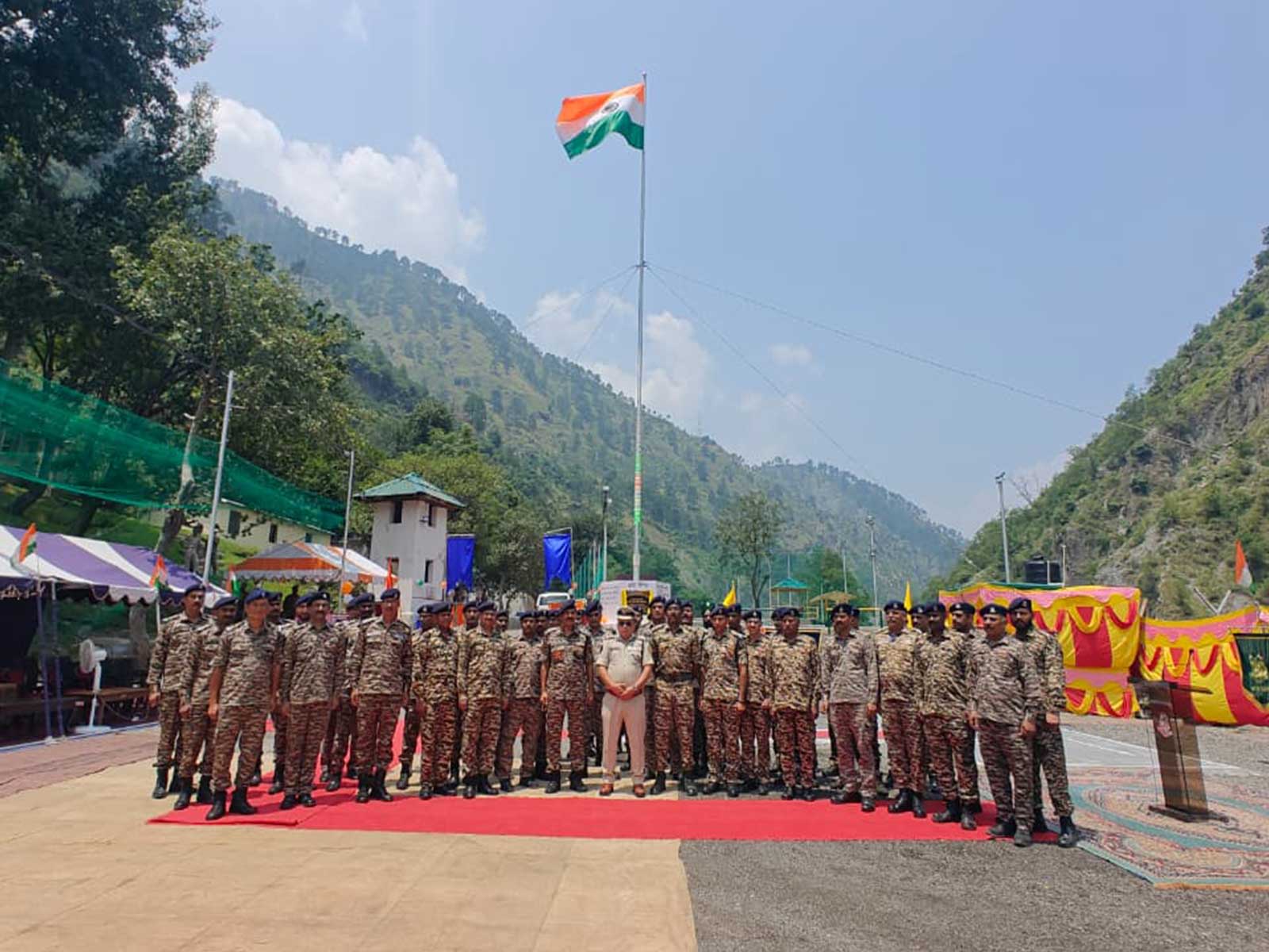 CRPF 84th Battalion hoisted a 61-foot-high mast National Flag (Photo/X@84BNCRPF)