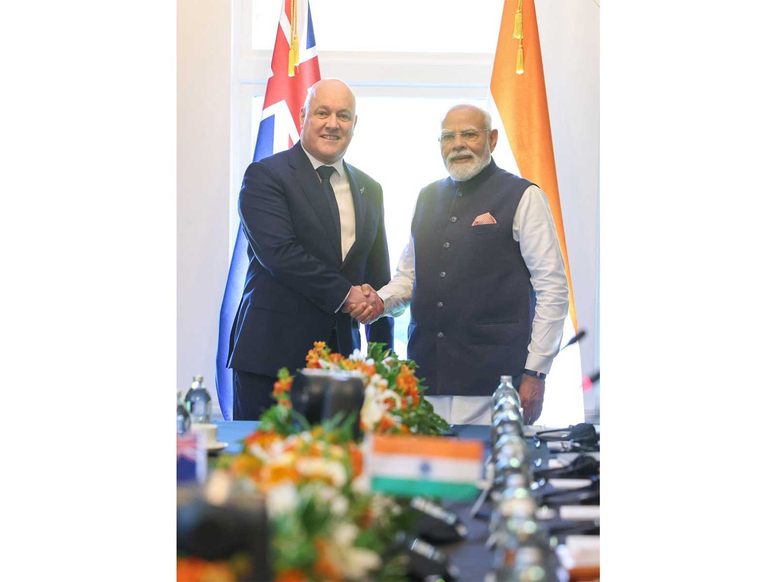 Prime Minister Narendra Modi and New Zealand's PM Christopher Luxon (Photo/X/@narendramodi)