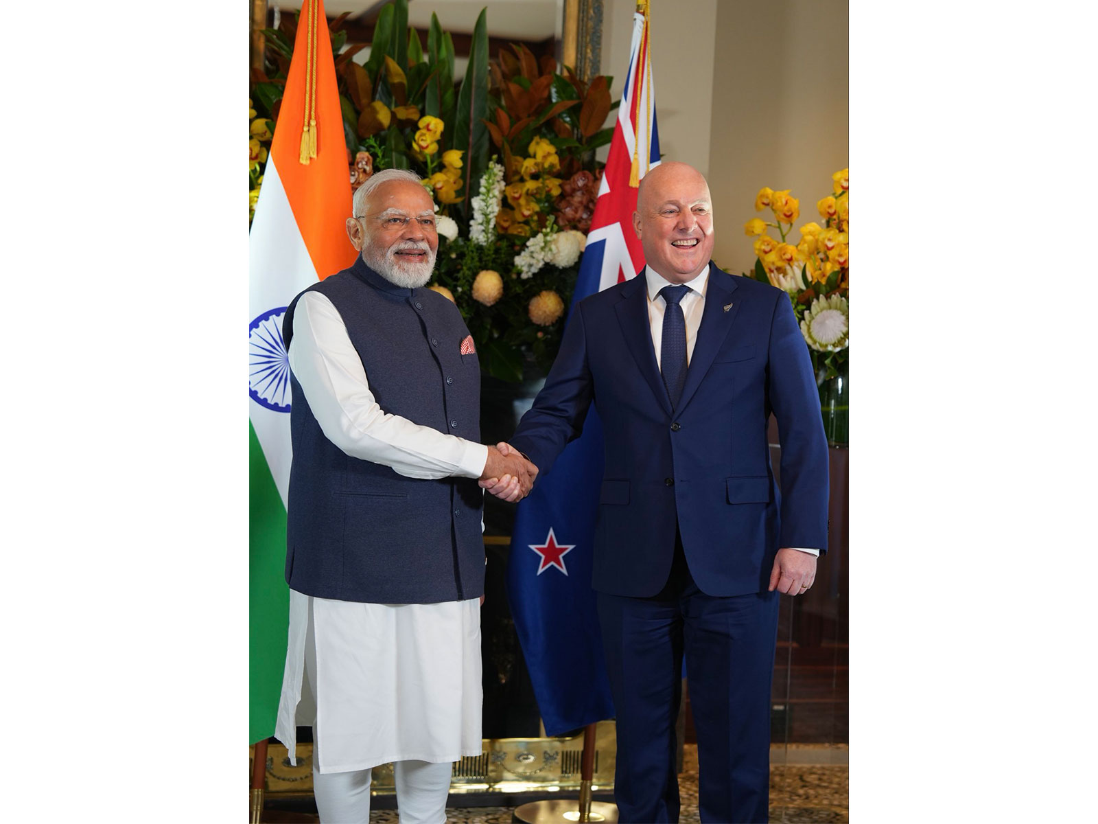 Prime Minister Narendra Modi and New Zealand Prime Minister Christopher Luxon (Photo: X@chrisluxonmp)