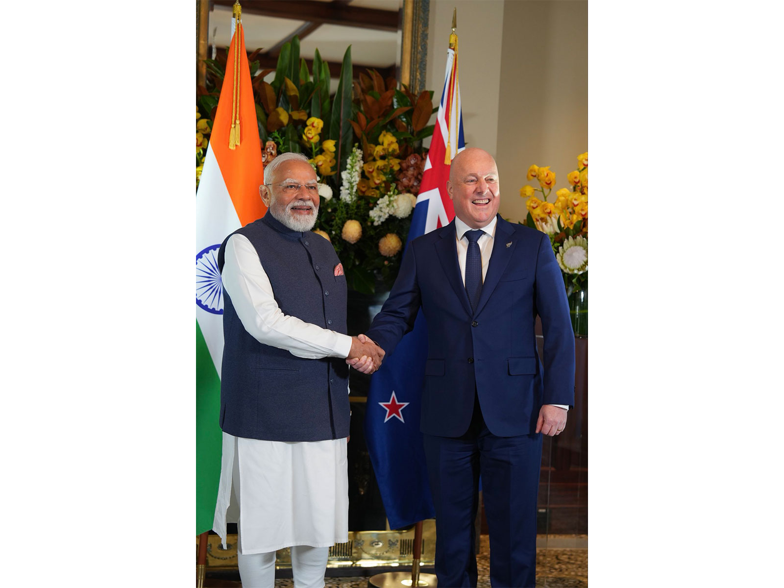 Prime Minister Narendra Modi and New Zealand Prime Minister Christopher Luxon (Photo: X@chrisluxonmp)