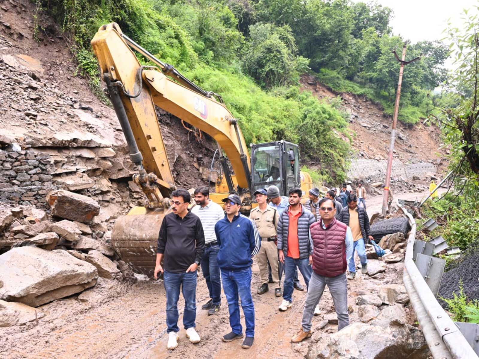 Uttarkashi DM reviewed restoration work after massive landslide (Photo/ANI)