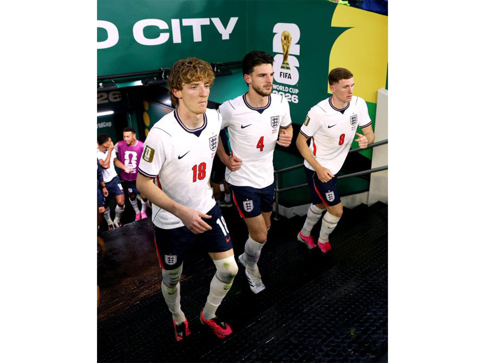 England football team players. (Photo: X/ @England)