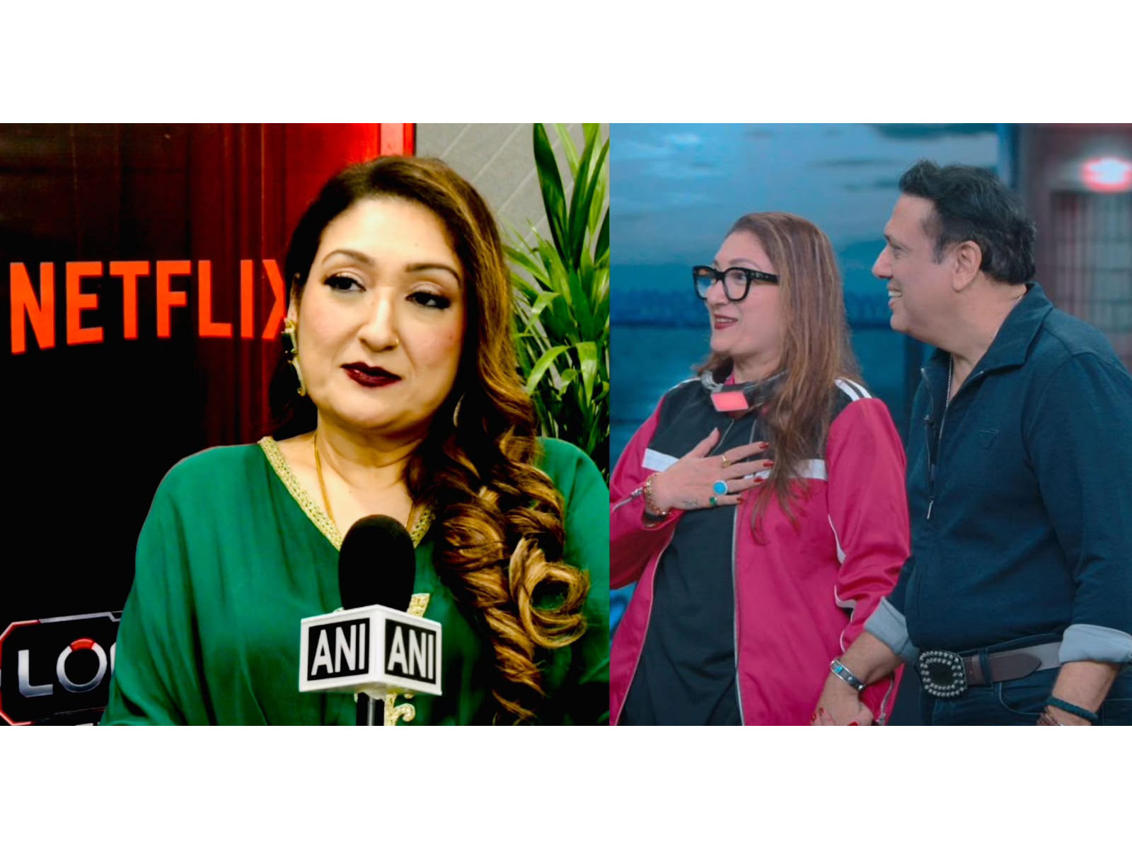Sunita Ahuja, Sunita Ahuja with Govinda (Photo/ ANI/ Netflix)
