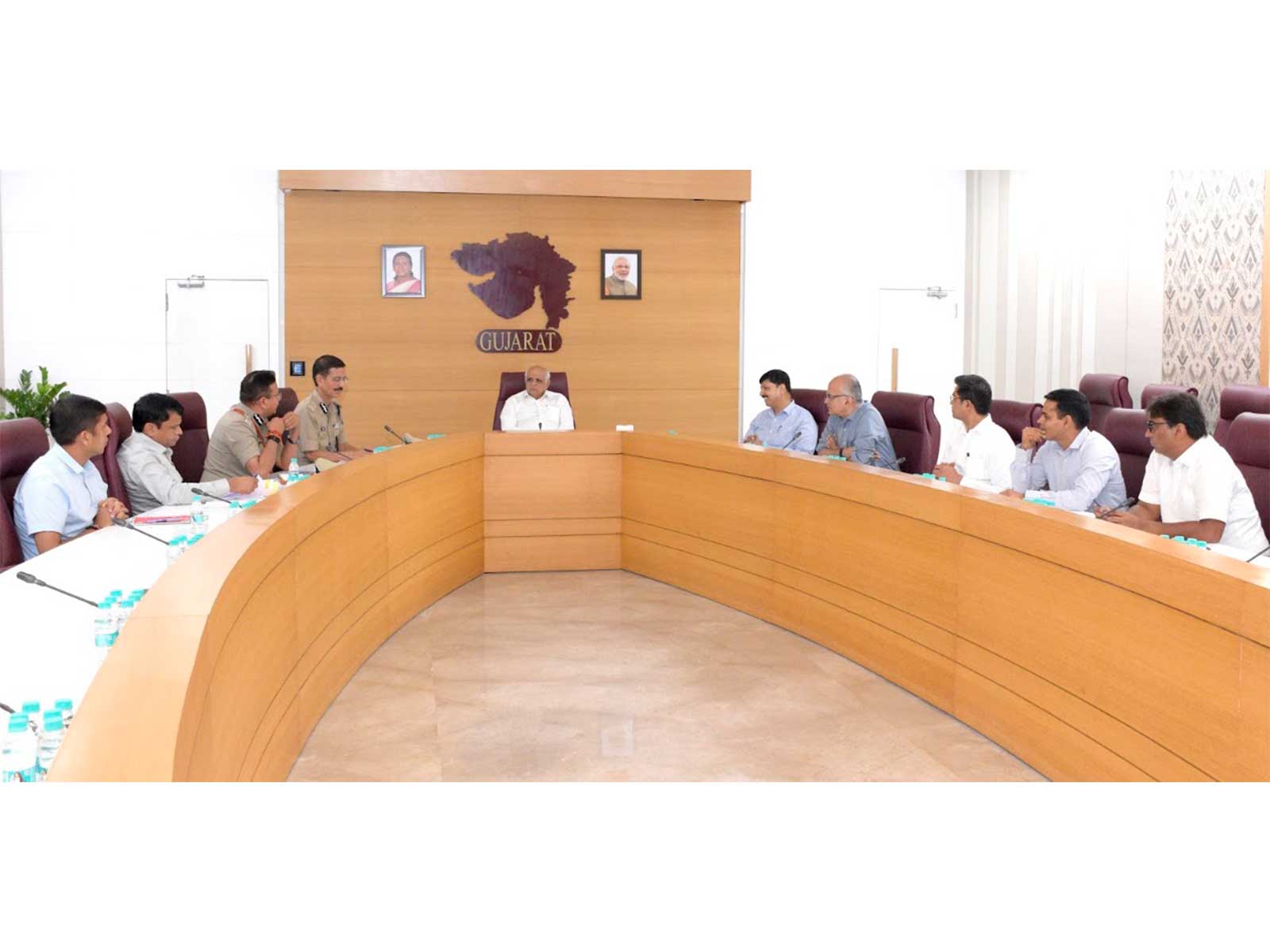 Gujarat CM Bhupendra Patel reviews preparations for 149th Lord Jagannath Rath Yatra (Photo/Gujarat CMO)