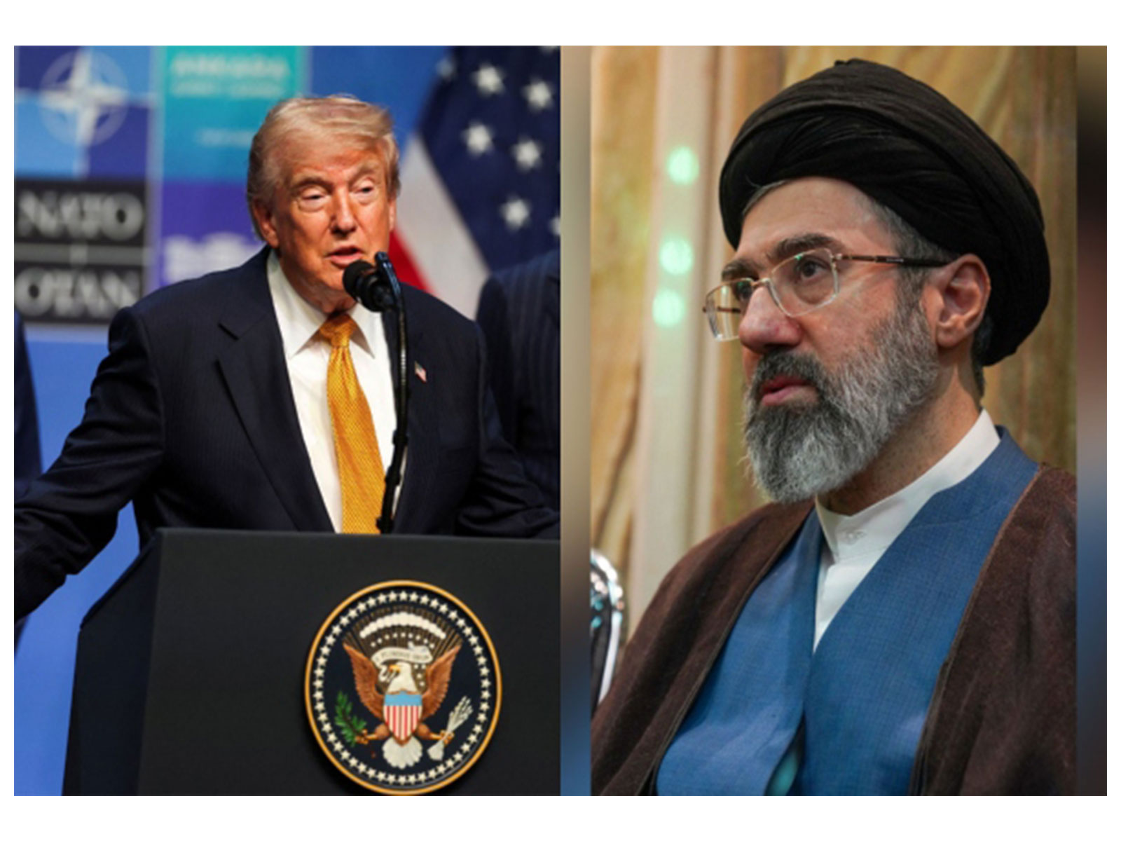 US President Donald Trump and Iranian Supreme Leader Mojtaba Khamenei (Photo/Reuters)